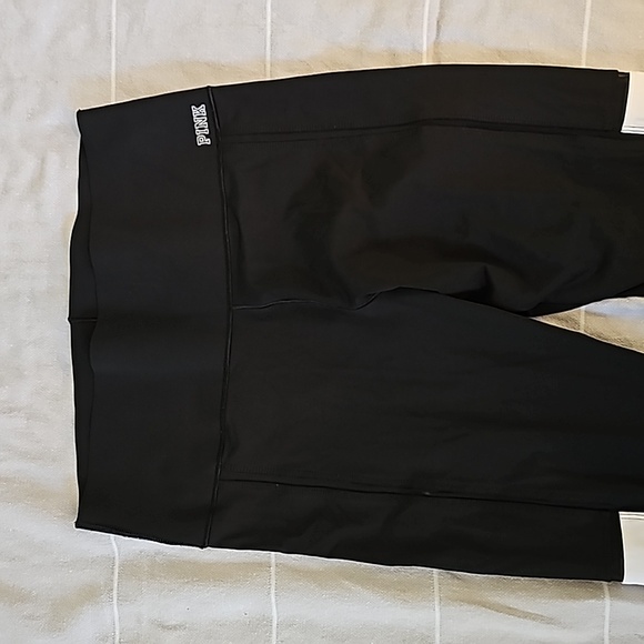 STUNNING VS PINK BONDED HIGH WAISTED LEGGINGS WITH MESH - Picture 3 of 11